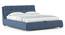 Stanhope Upholstery hydraulic King size bed in Baltic Blue premium chenille (King Bed Size, Baltic Blue Premium Chenille Fabric) by Urban Ladder - - 