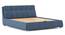 Stanhope Upholstery hydraulic King size bed in Baltic Blue premium chenille (King Bed Size, Baltic Blue Premium Chenille Fabric) by Urban Ladder - - 