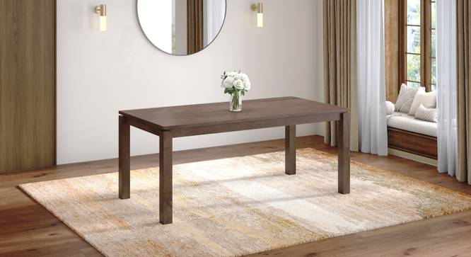 Atlas Solid Wood 6 Seater XL Dining Table (Six Seater, Danish Walnut Finish) by Urban Ladder - - 1009679