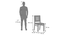Arlo Dining Chair Teak Wood Set of 2 Sienna Teak (Natural, Sienna Teak Finish) by Urban Ladder - Dimension - 