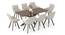 Anderson Solid Wood 8-Seater Dining Table with Bren Swivel Dining (Ivory, Danish Walnut Finish, 8 No of Chairs, 8 Table Seating Capacity) by Urban Ladder - - 1009769