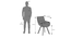 Anderson Solid Wood 8-Seater Dining Table with Bren Swivel Dining (Ivory, Danish Walnut Finish, 8 No of Chairs, 8 Table Seating Capacity) by Urban Ladder - Dimension - 1009821