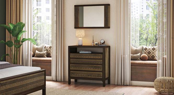 Masai Solid Wood Chest Of Drawers In American Walnut - 2 Tone Finish (American Walnut Finish) by Urban Ladder - - 
