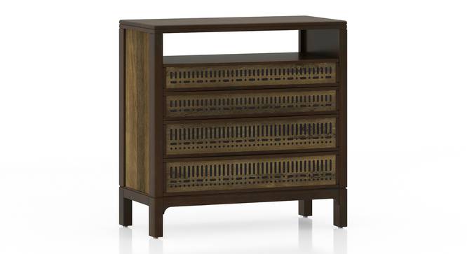Masai Solid Wood Chest Of Drawers In American Walnut - 2 Tone Finish (American Walnut Finish) by Urban Ladder - - 
