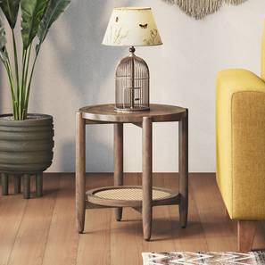 Tora Solid Wood Side Table in Danish Walnut Finish
