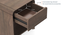 Hiro solid wood bedside table in Danish Walnut finish (Danish Walnut Finish) by Urban Ladder - - 
