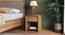 Hiro solid wood bedside table in Danish Walnut finish (Amber Walnut Finish) by Urban Ladder - - 