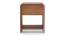 Hiro solid wood bedside table in Danish Walnut finish (Amber Walnut Finish) by Urban Ladder - - 
