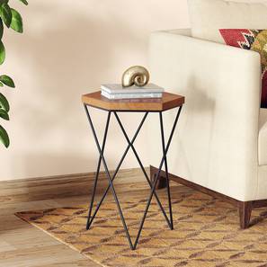 Dyson Solid Wood Side Table in Amber Walnut Finish