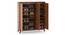 Webster Shoe Cabinet With Lock (32 Pair Capacity, Sheesham Finish) by Urban Ladder - Design 1 Side View - 1009996