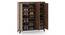 Webster Shoe Cabinet With Lock (32 Pair Capacity, Classic Walnut Finish) by Urban Ladder - Design 1 Side View - 1009997
