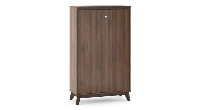 Webster Shoe Cabinet With Lock (24 Pair Capacity, Classic Walnut Finish) by Urban Ladder - Front View Design 1 - 1010012