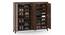 Webster Shoe Cabinet With Lock (48 Pair Capacity, Classic Walnut Finish) by Urban Ladder - Design 1 Side View - 1010018