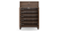 Webster Shoe Cabinet With Lock (15 Pair Capacity, Classic Walnut Finish) by Urban Ladder - Ground View Design 5 - 1010019