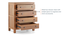 Walter Chest of Drawers Finish Amber Walnut -metal channel (Amber Walnut Finish) by Urban Ladder - - 