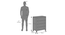 Walter Chest of Drawers Finish Amber Walnut -metal channel (Amber Walnut Finish) by Urban Ladder - Dimension - 