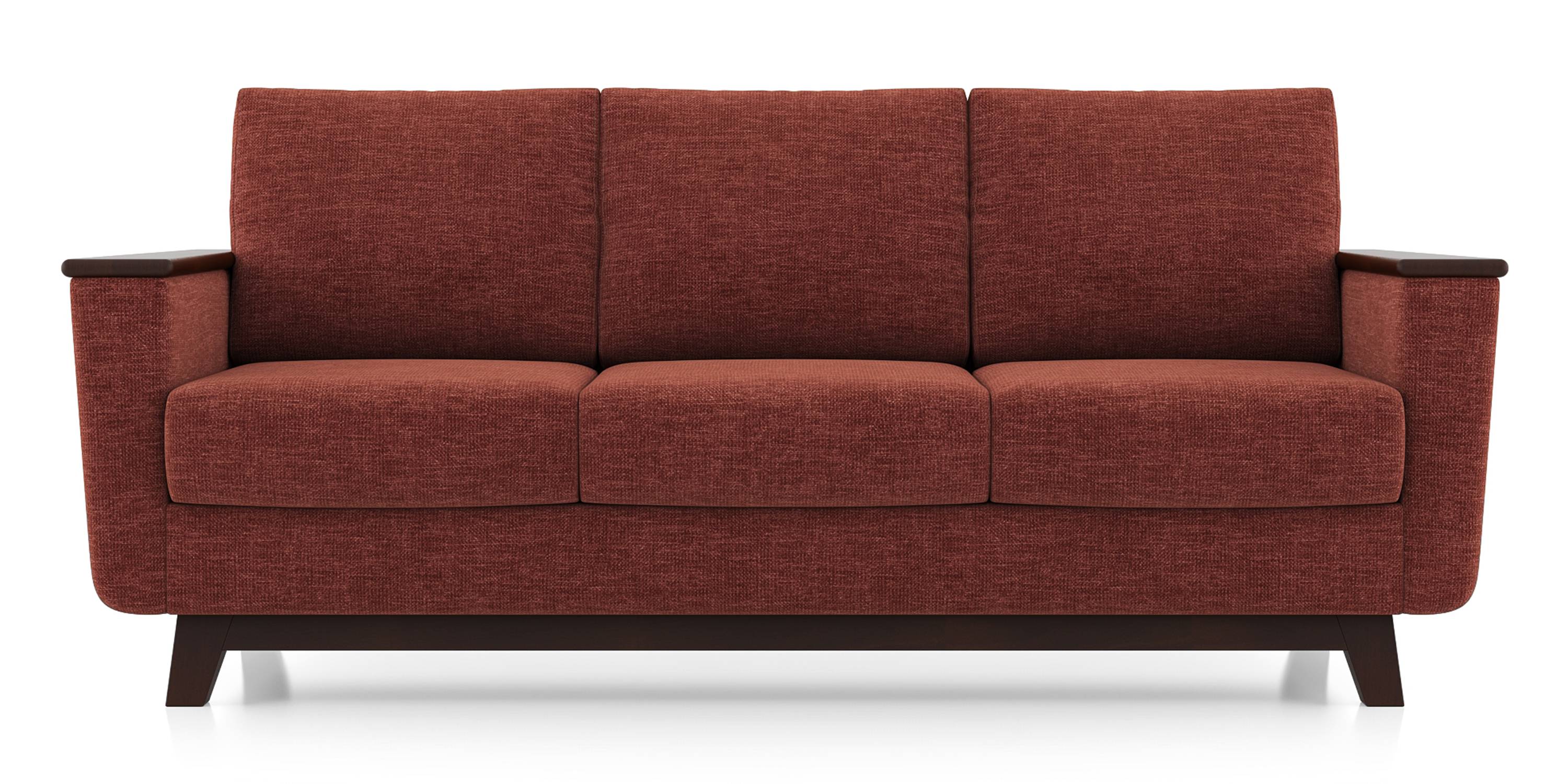 Corby Sofa (Dark Coral) (1-seater Custom Set - Sofas, None Standard Set - Sofas, Fabric Sofa Material, Regular Sofa Size, Regular Sofa Type, Dark Coral) by Urban Ladder - - 