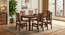 Arlo Teak Wood 6 Seater Storage Dining Table With Tessa Dining Chair (Teak Finish, Wheat Brown, 6 No of Chairs, 6 Table Seating Capacity) by Urban Ladder - - 