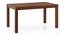 Arlo Teak Wood 6 Seater Storage Dining Table With Tessa Dining Chair (Teak Finish, Wheat Brown, 6 No of Chairs, 6 Table Seating Capacity) by Urban Ladder - - 