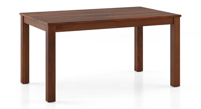 Arlo Teak Wood 6 Seater Storage Dining Table With Tessa Dining Chair (Teak Finish, Burnt Orange, 6 No of Chairs, 6 Table Seating Capacity) by Urban Ladder - - 