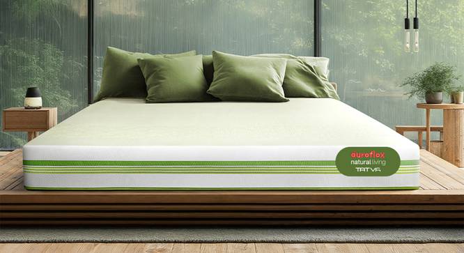 Tatva - Organic Cotton Fabric Double Size Latex Mattress (6 in Mattress Thickness (in Inches), 78 x 48 in (Standard) Mattress Size, Double) by Urban Ladder - - 