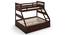 Barnley Single Over Queen Storage Bunk Bed  With Coir Mattress In Dark Walnut Finish (Queen Bed Size, Dark Walnut Finish, Drawer Storage Type) by Urban Ladder - - 1014532