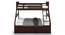 Barnley Single Over Queen Storage Bunk Bed  With Coir Mattress In Dark Walnut Finish (Queen Bed Size, Dark Walnut Finish, Drawer Storage Type) by Urban Ladder - - 1014535