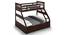 Barnley Single Over Queen Storage Bunk Bed  With Coir Mattress In Dark Walnut Finish (Queen Bed Size, Dark Walnut Finish, Drawer Storage Type) by Urban Ladder - - 1014536