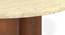 Enzo Set of Two Coffee Table, with Travertine Marble top, finish - Amber Walnut (Amber Walnut Finish) by Urban Ladder - - 