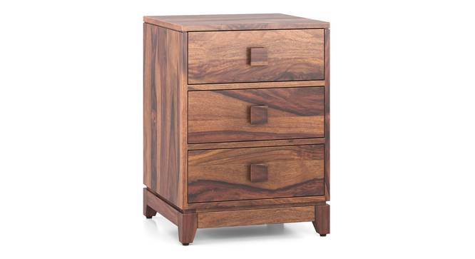 Magellan BedsideTable -Finish-Teak finish ,Metal Channel (Teak Finish) by Urban Ladder - - 