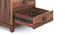 Magellan BedsideTable -Finish-Teak finish ,Metal Channel (Teak Finish) by Urban Ladder - - 
