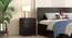 Magellan BedsideTable -Finish-Teak finish ,Metal Channel (Mahogany Finish) by Urban Ladder - - 