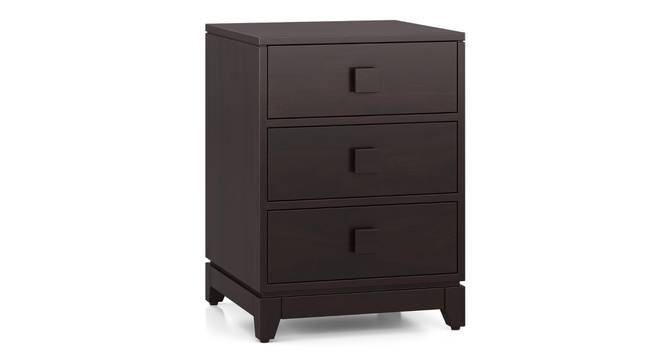 Magellan BedsideTable -Finish-Teak finish ,Metal Channel (Mahogany Finish) by Urban Ladder - - 