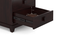 Magellan BedsideTable -Finish-Teak finish ,Metal Channel (Mahogany Finish) by Urban Ladder - - 