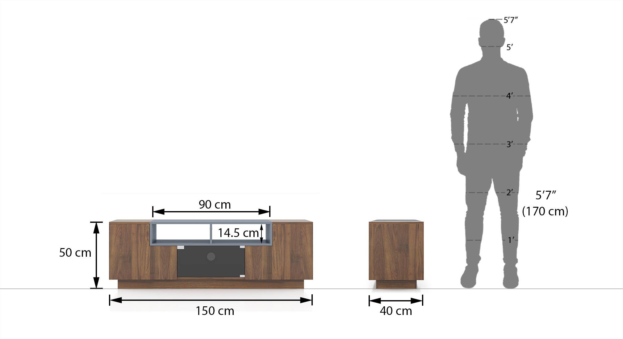 Domonte tv unit   warm walnut 6