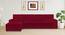 left aligned 3 seater + left aligned chaise Magenta Sofa Cover for Apollo  sofa (Magenta) by Urban Ladder - - 