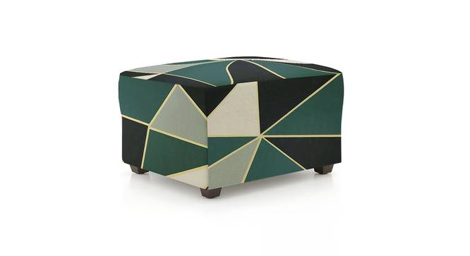 Ottoman Green Triangles Sofa Cover for Apollo Ottoman (Green) by Urban Ladder - - 