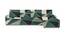 right aligned 3 seater + right aligned chaise Green Triangles Sofa Cover for Apollo  sofa (Green) by Urban Ladder - - 