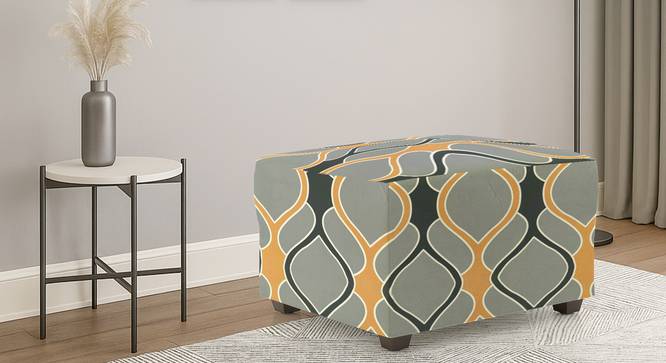 Ottoman Greyish Diamond Sofa Cover for Apollo Ottoman (Grey) by Urban Ladder - - 
