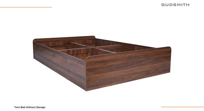 Double Bed without storage in Columbian walnut (Columbian Walnut Finish, Double Bed Size) by Urban Ladder - - 