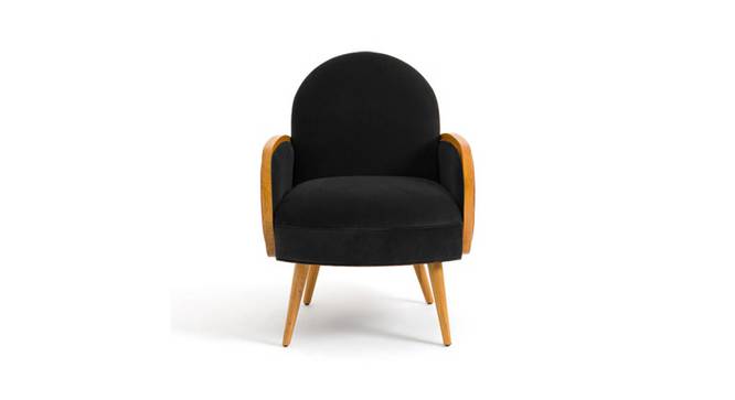 Derel Accent Chair in Pink Colour (Black) by Urban Ladder - - 