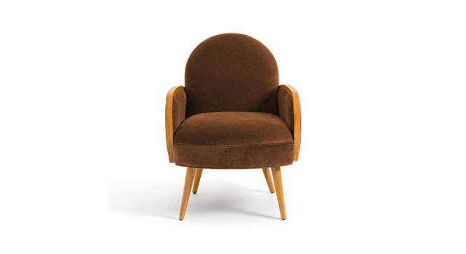 Derel Accent Chair in Pink Colour (Brown) by Urban Ladder - - 