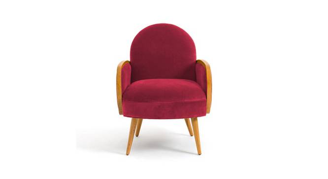 Derel Accent Chair in Pink Colour (Maroon) by Urban Ladder - - 