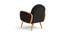 Derel Accent Chair in Pink Colour (Black) by Urban Ladder - - 