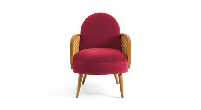 Holden Cane Accent Chair in Pink Colour (Maroon) by Urban Ladder - - 