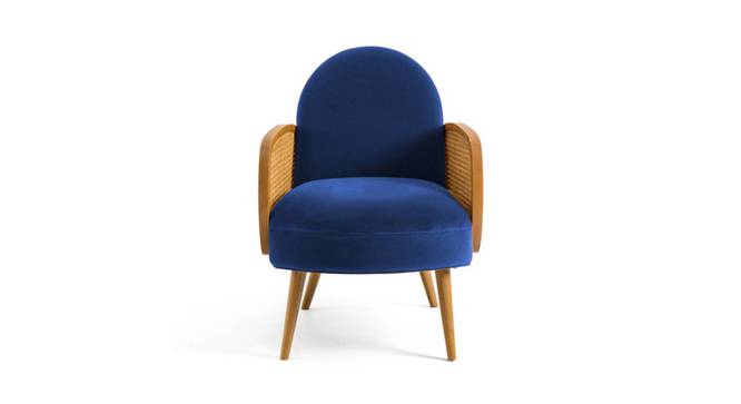 Holden Cane Accent Chair in Pink Colour (Navy Blue) by Urban Ladder - - 