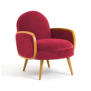 Pink Chair Design Darel Accent Chair in Maroon Colour