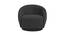 Lorna Swivel Solid Wood Round Chair in T Blue Colour (Black) by Urban Ladder - - 