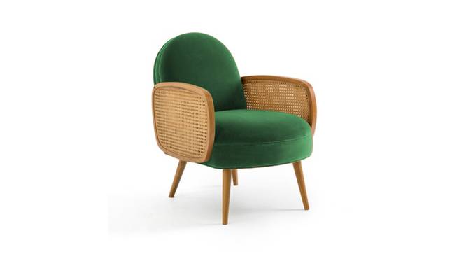 Holden Cane Accent Chair in Pink Colour (Green) by Urban Ladder - - 