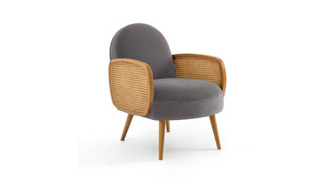 Holden Cane Accent Chair in Pink Colour (Grey) by Urban Ladder - - 